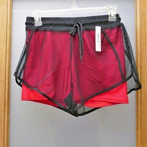 Unisex Pride Disco Pool Party Mesh Sporty Sexy Red Shorts